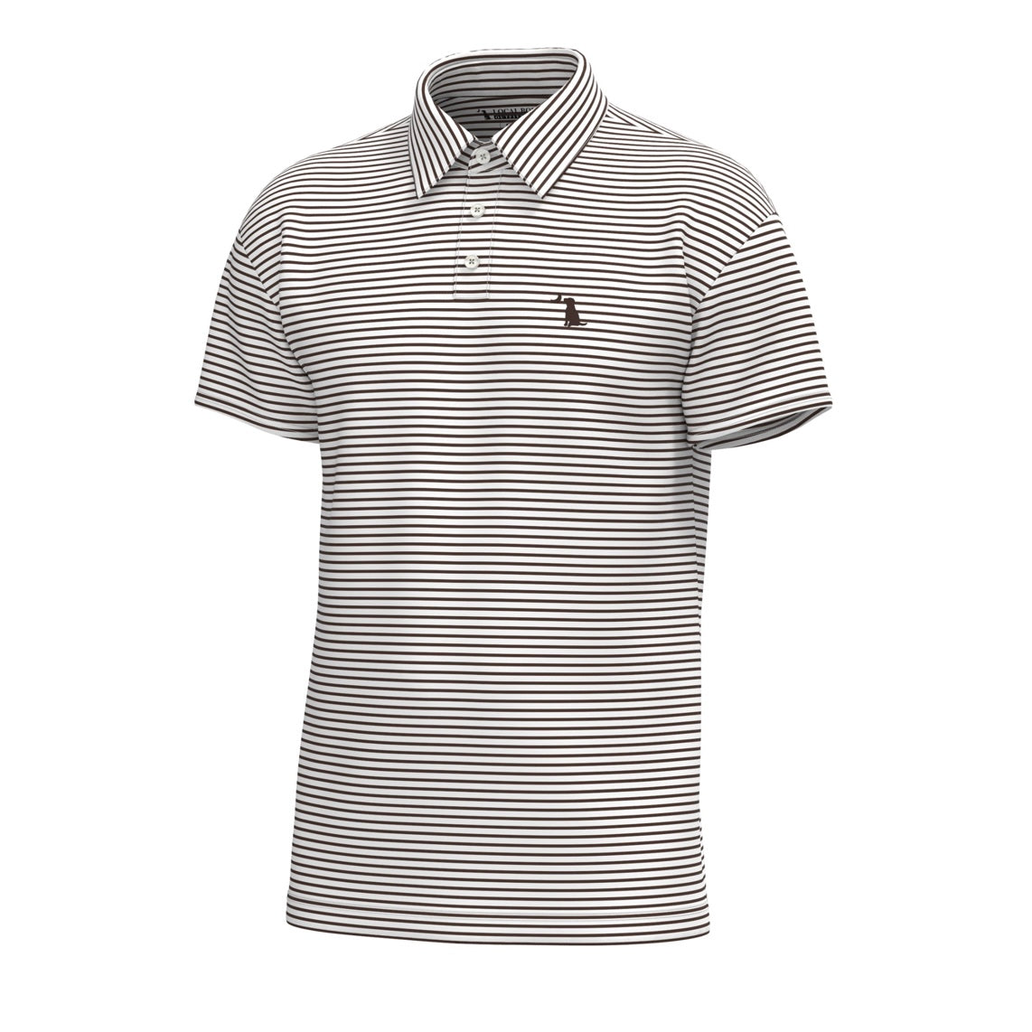 Local Boy Edisto Polo (Espresso/White)