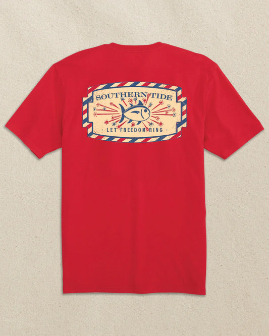 Southern Tide Vintage Firecracker SS T-shirt- Channel Market Red