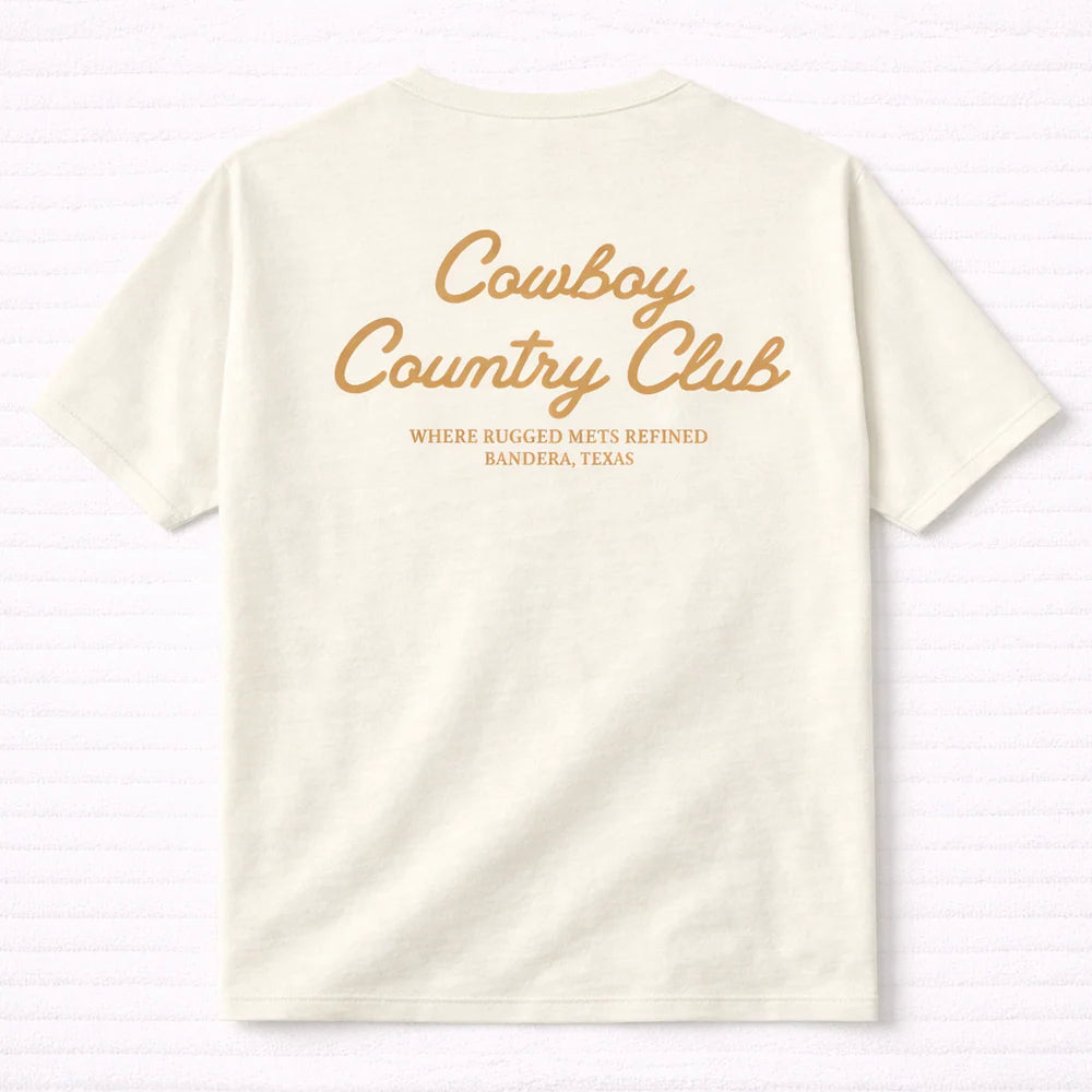 Cowboy Country Club - Club Script Tee (Burnt)