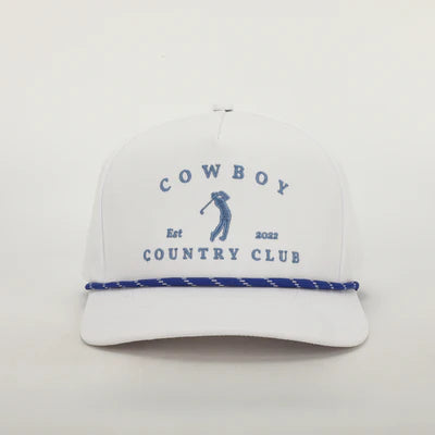 Cowboy Country Club Golfer Roped Hat (White)