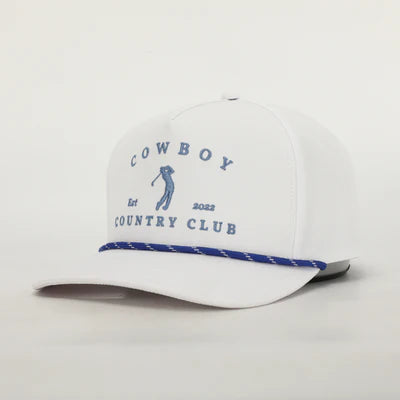 Cowboy Country Club Golfer Roped Hat (White)