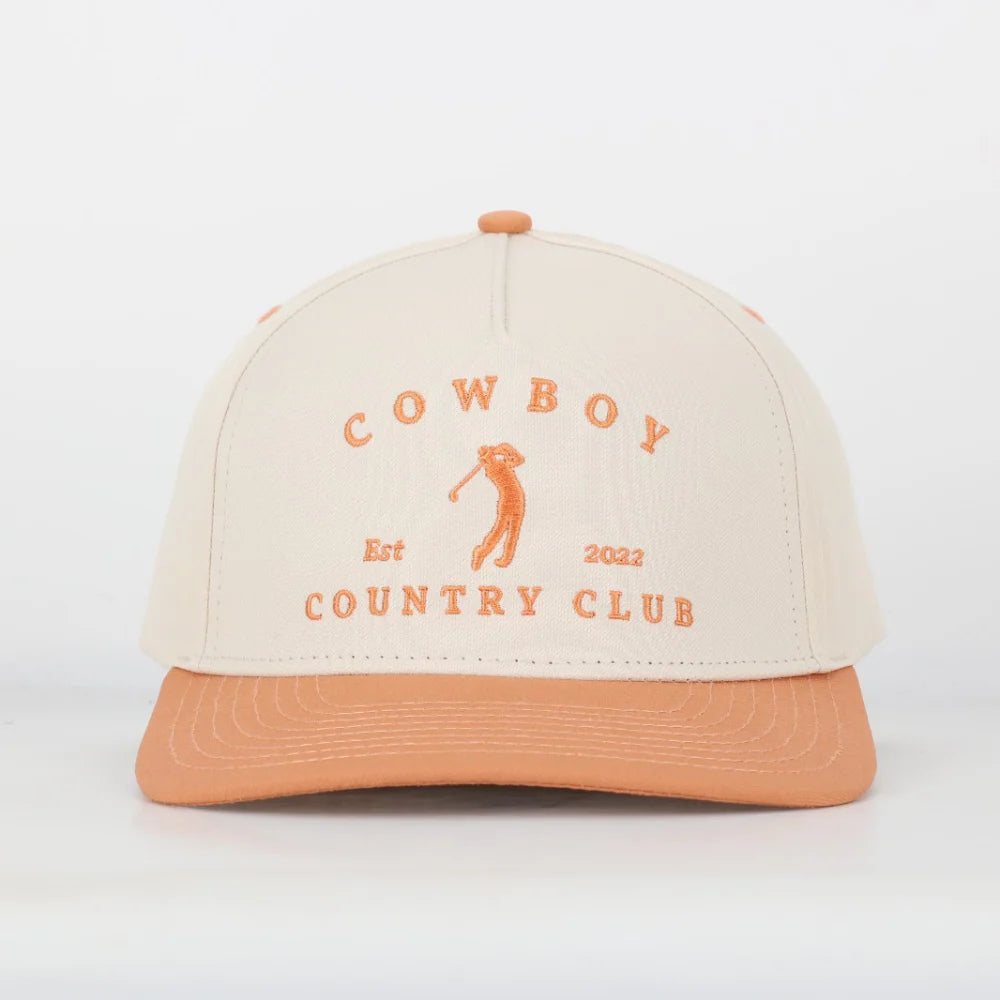 Cowboy Country Club Two Tone Golfer Hat (Orange)