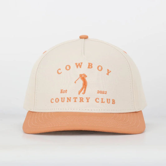 Cowboy Country Club Two Tone Golfer Hat (Orange)