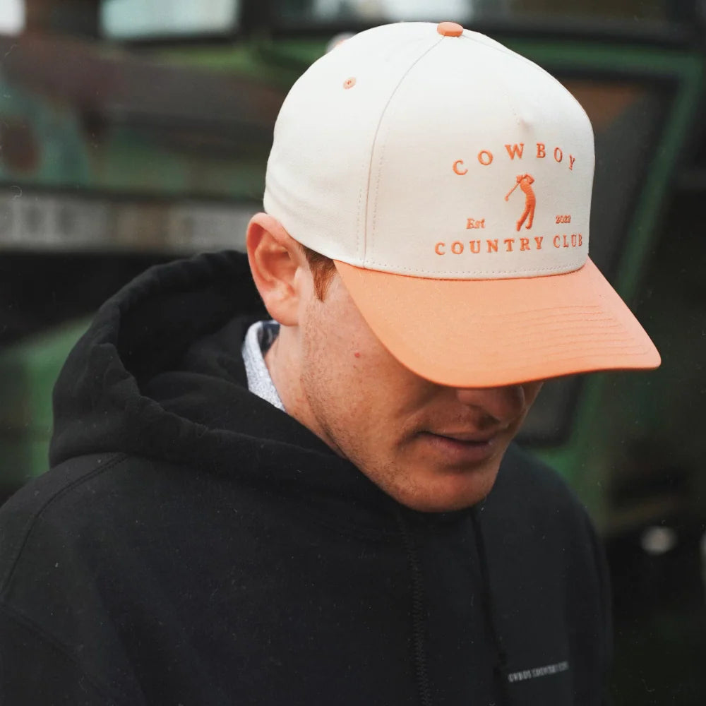 Cowboy Country Club Two Tone Golfer Hat (Orange)