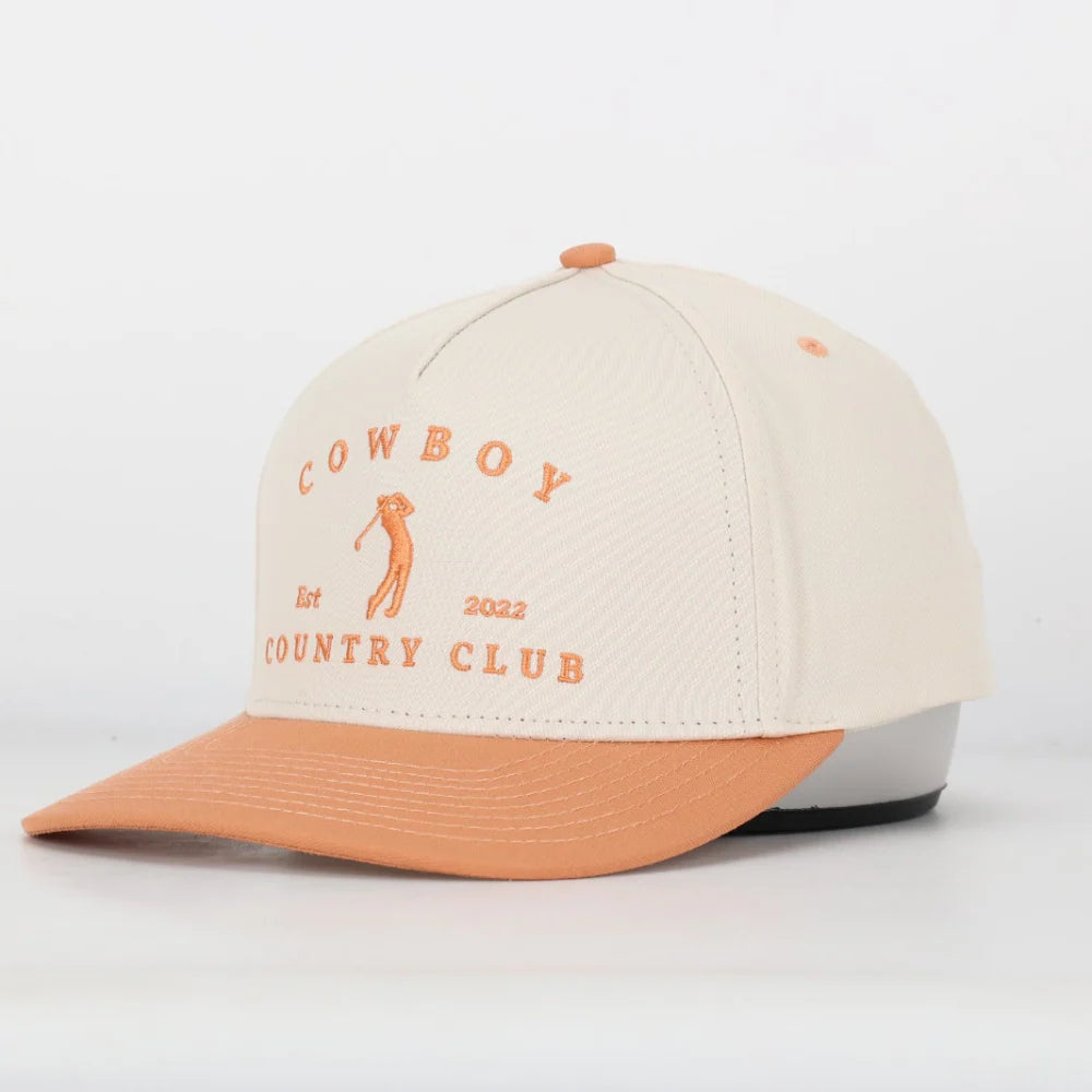 Cowboy Country Club Two Tone Golfer Hat (Orange)