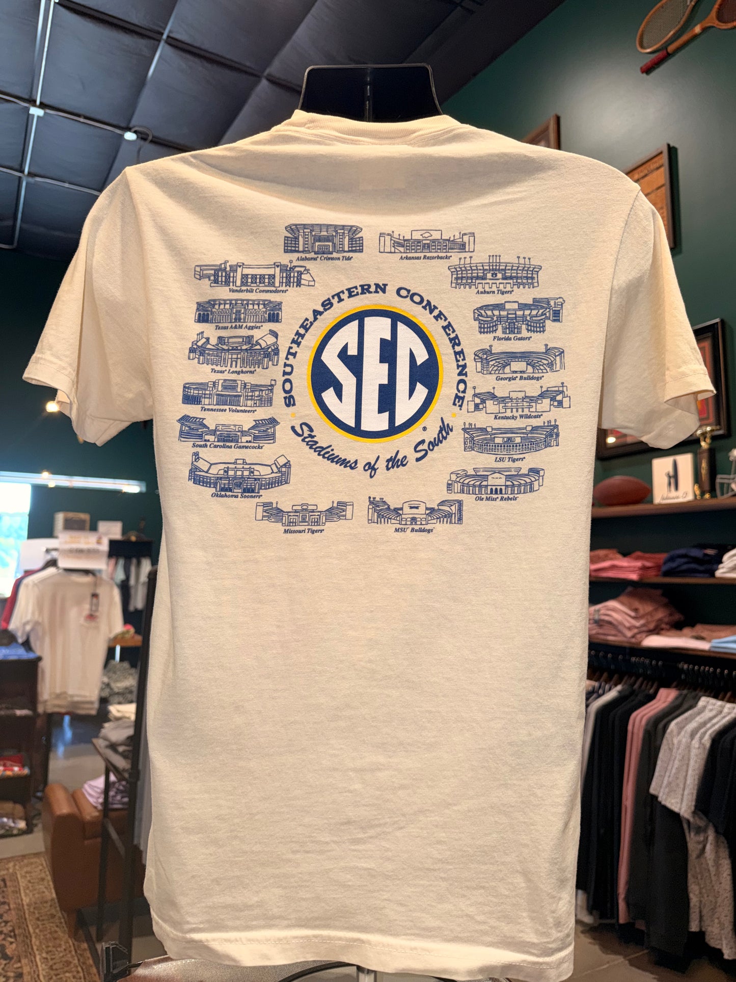 SEC Football Stadiums Tee (Ivory)