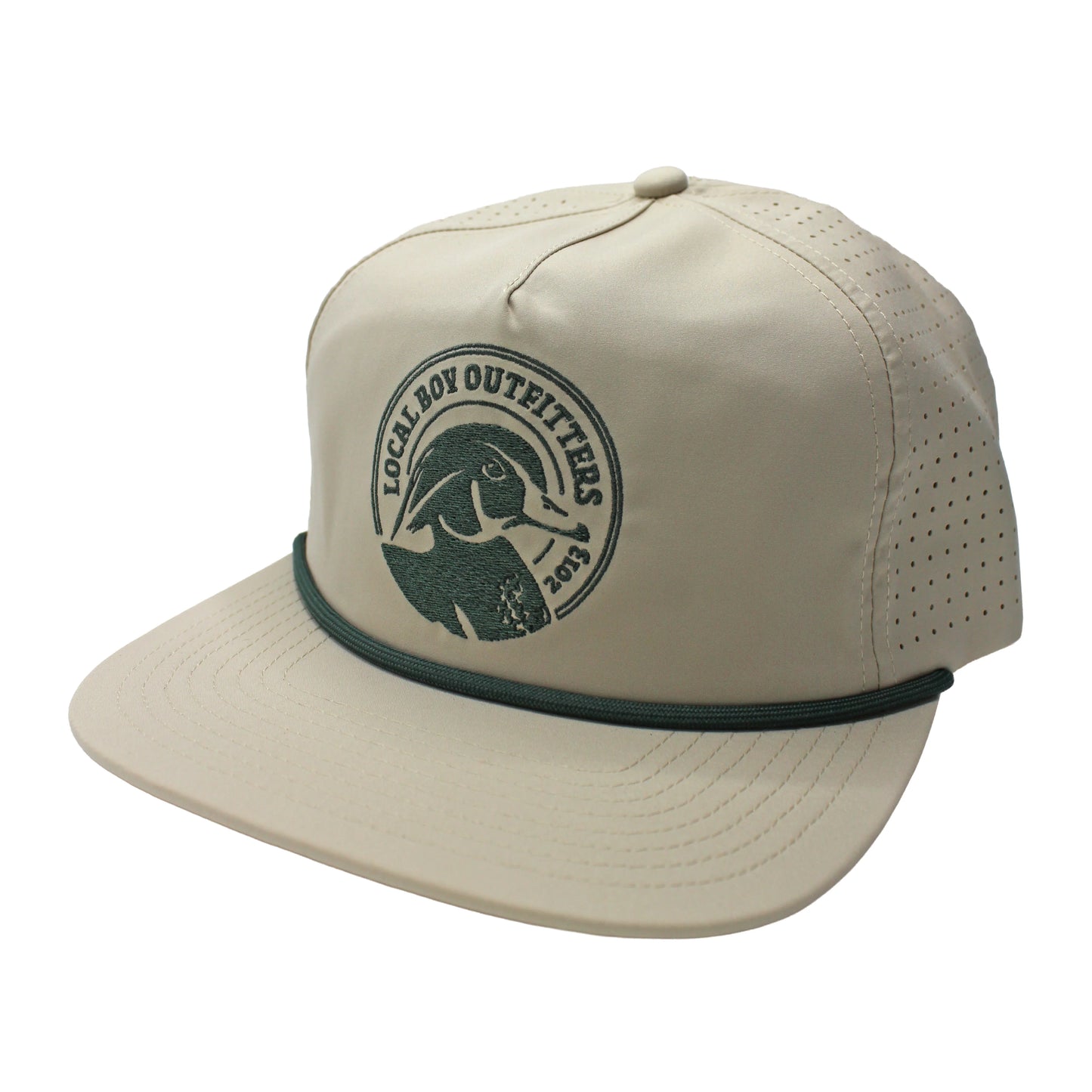 Local Boy Wood Circle Perf LP Rope Hat (Light Khaki)
