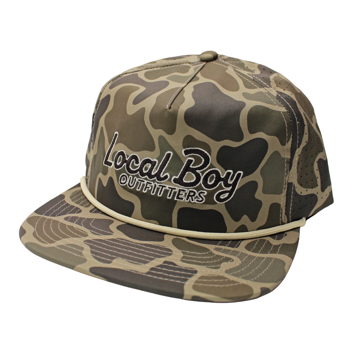 Local Boy Mark Script Perf LP Rope Hat (Brush Camo)
