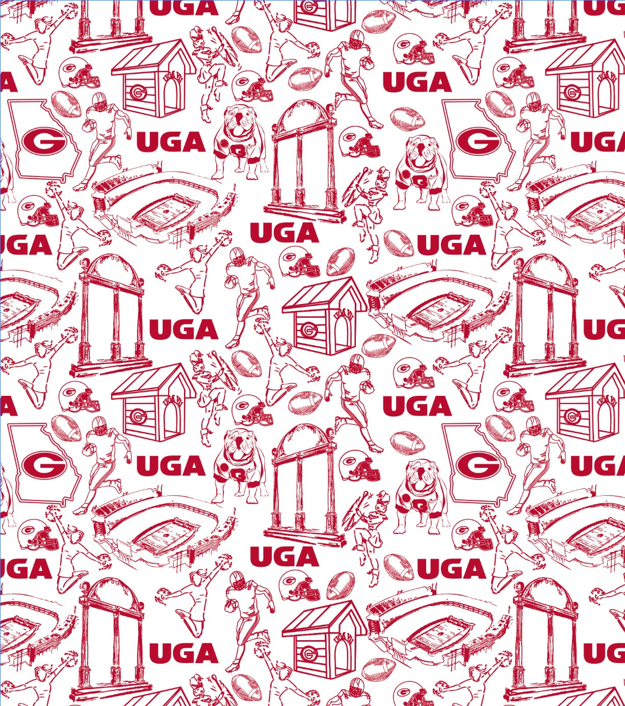 Onward Reserve Georgia Icon Printed Performance Polo (White)