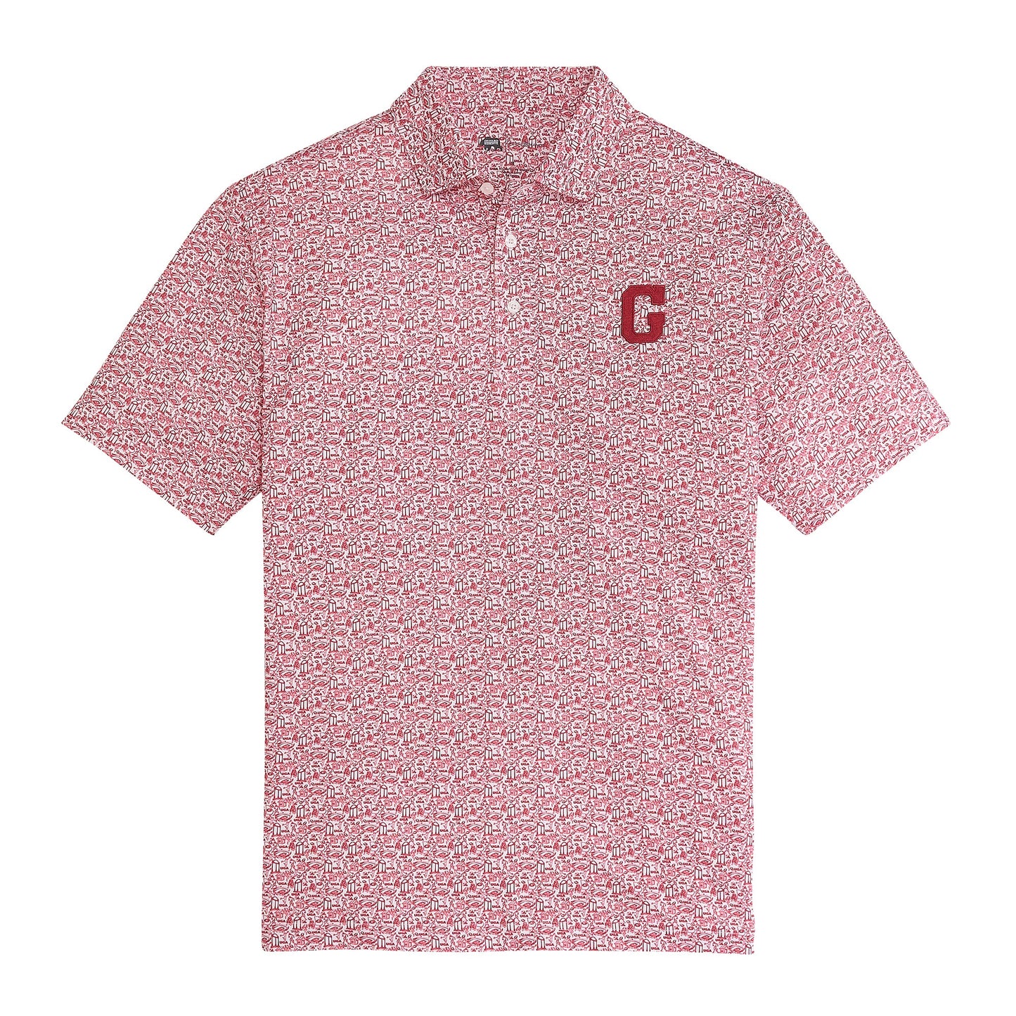 Onward Reserve Georgia Icon Printed Performance Polo (White)
