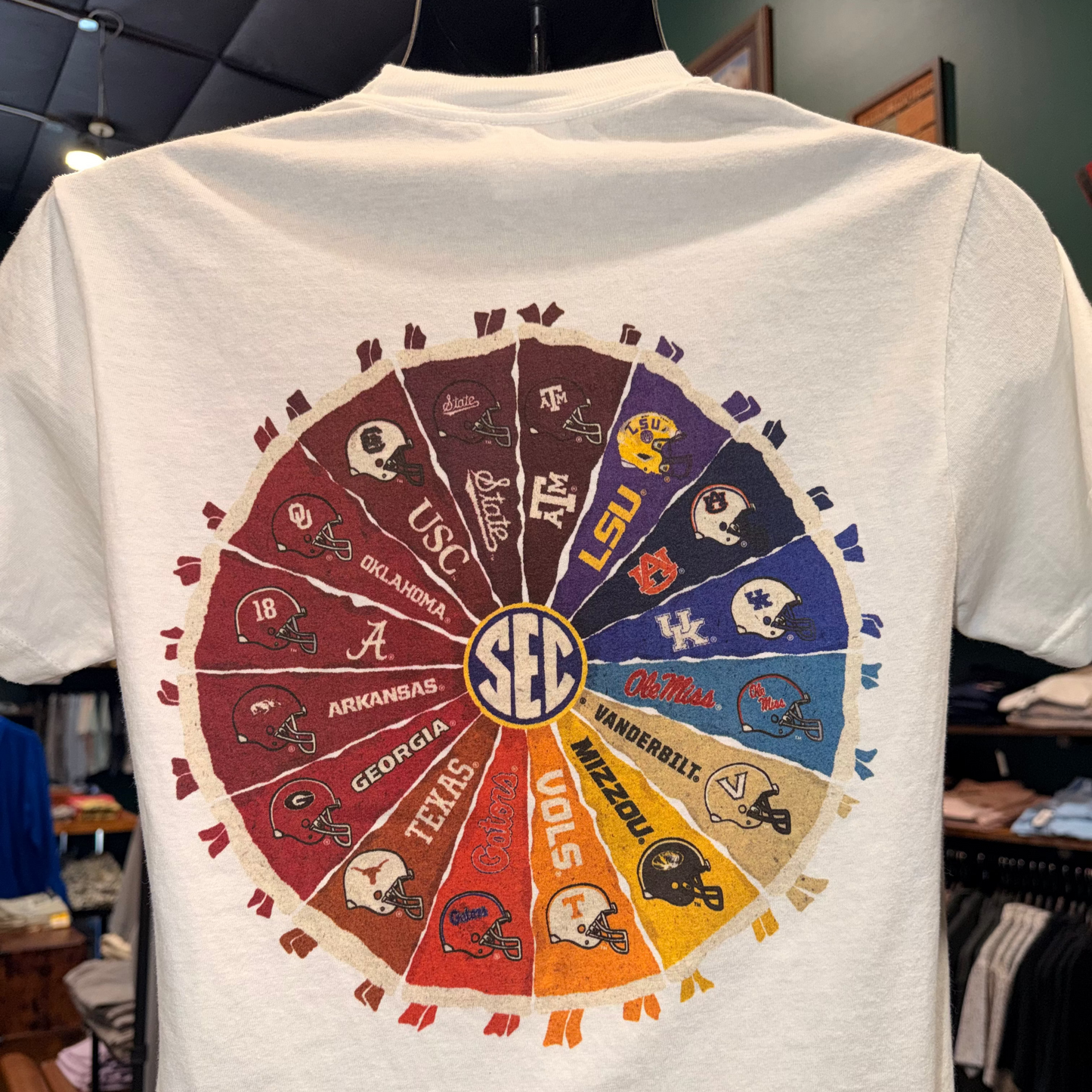 SEC Collegiate Pennant Tee (White)