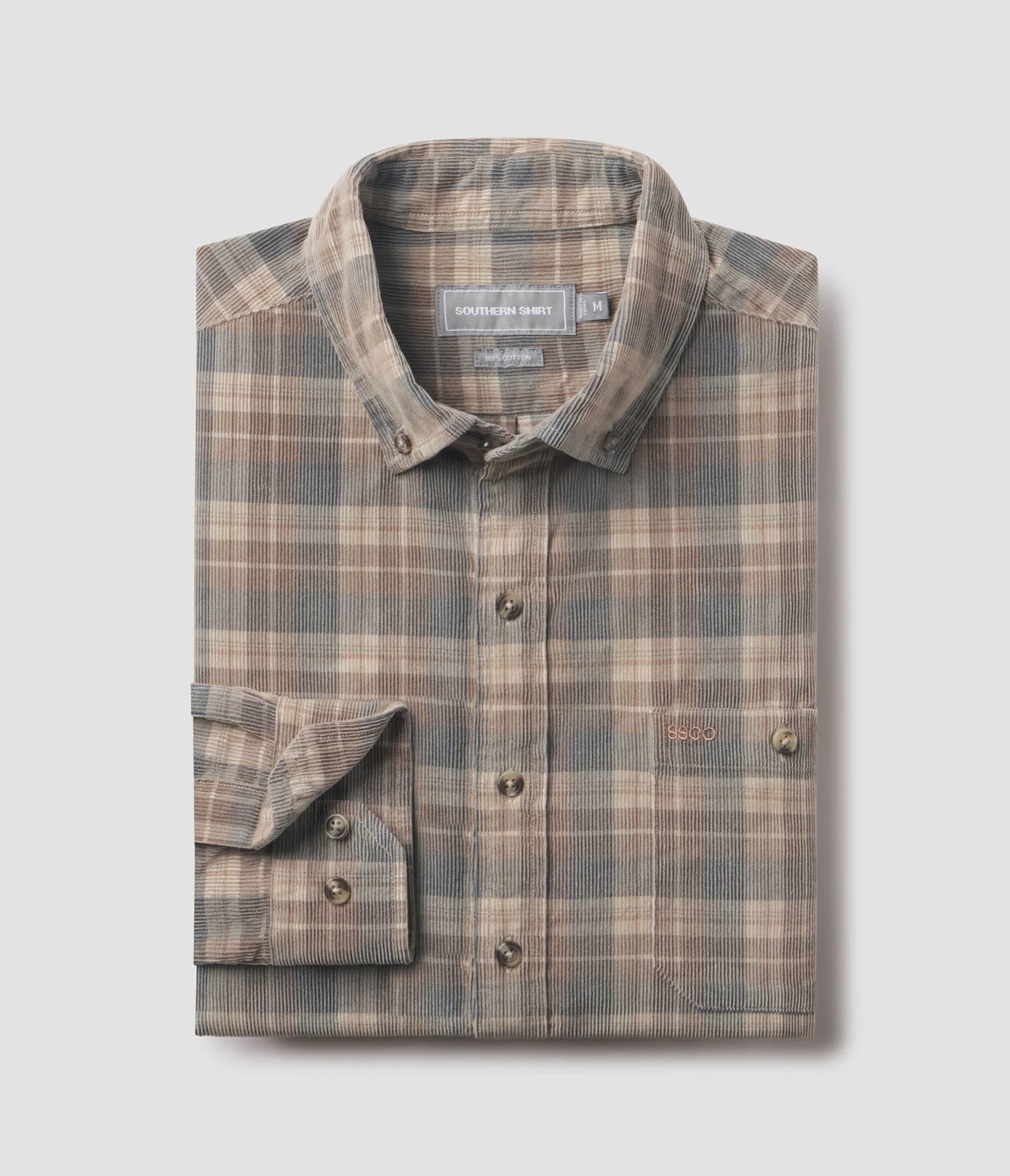 Braxton Lightweight Cord Flannel- Boulder