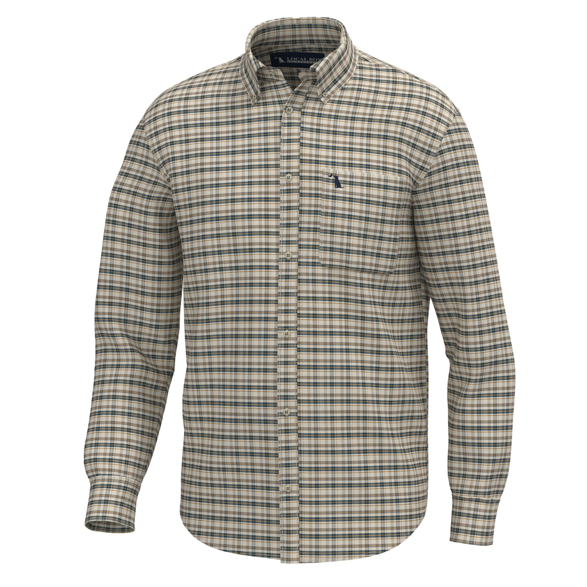 Local Boy Scott Dress Shirt (Sand/Rust/Navy)