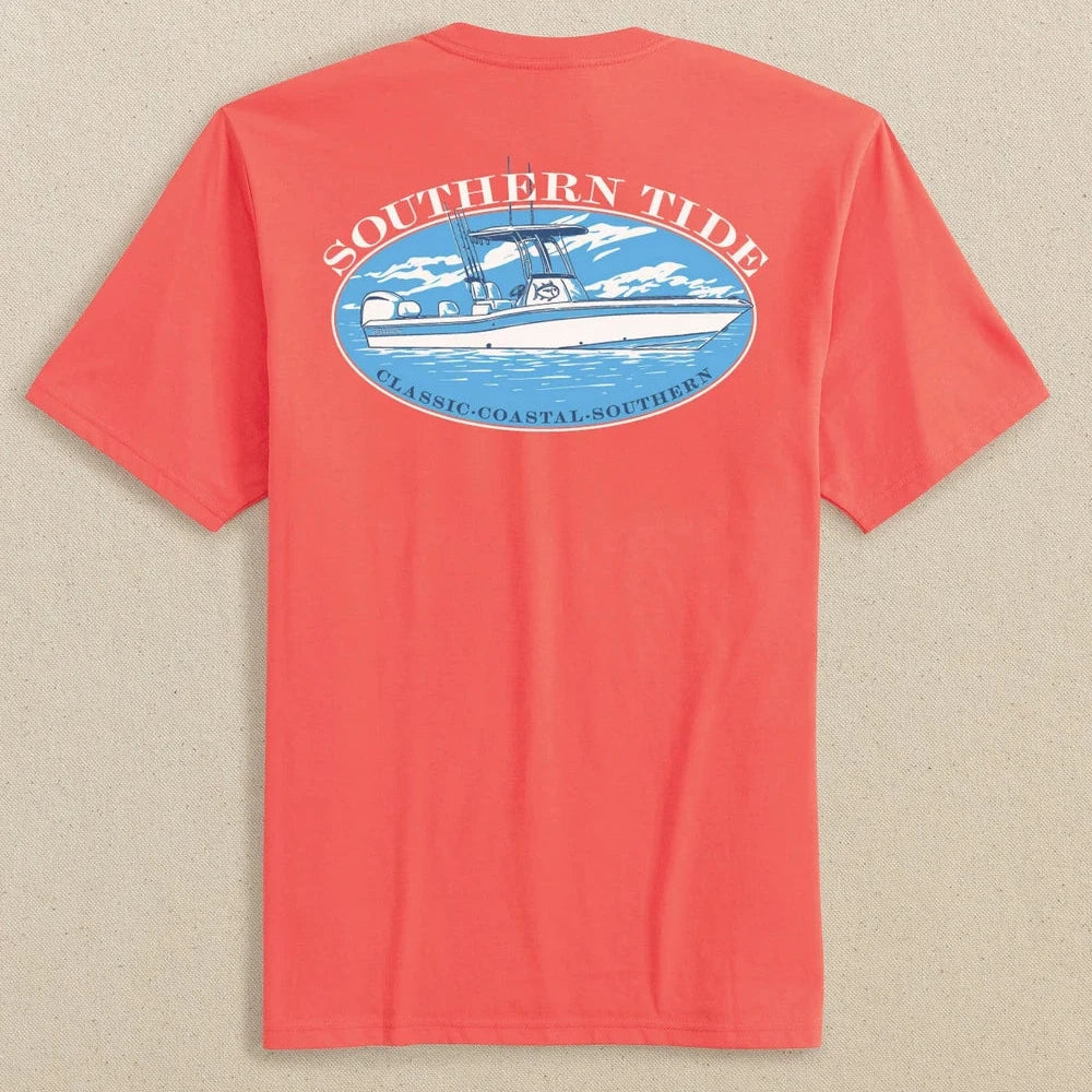 Southern Tide Skipjack Center Console SS Tee (Coral Beach)