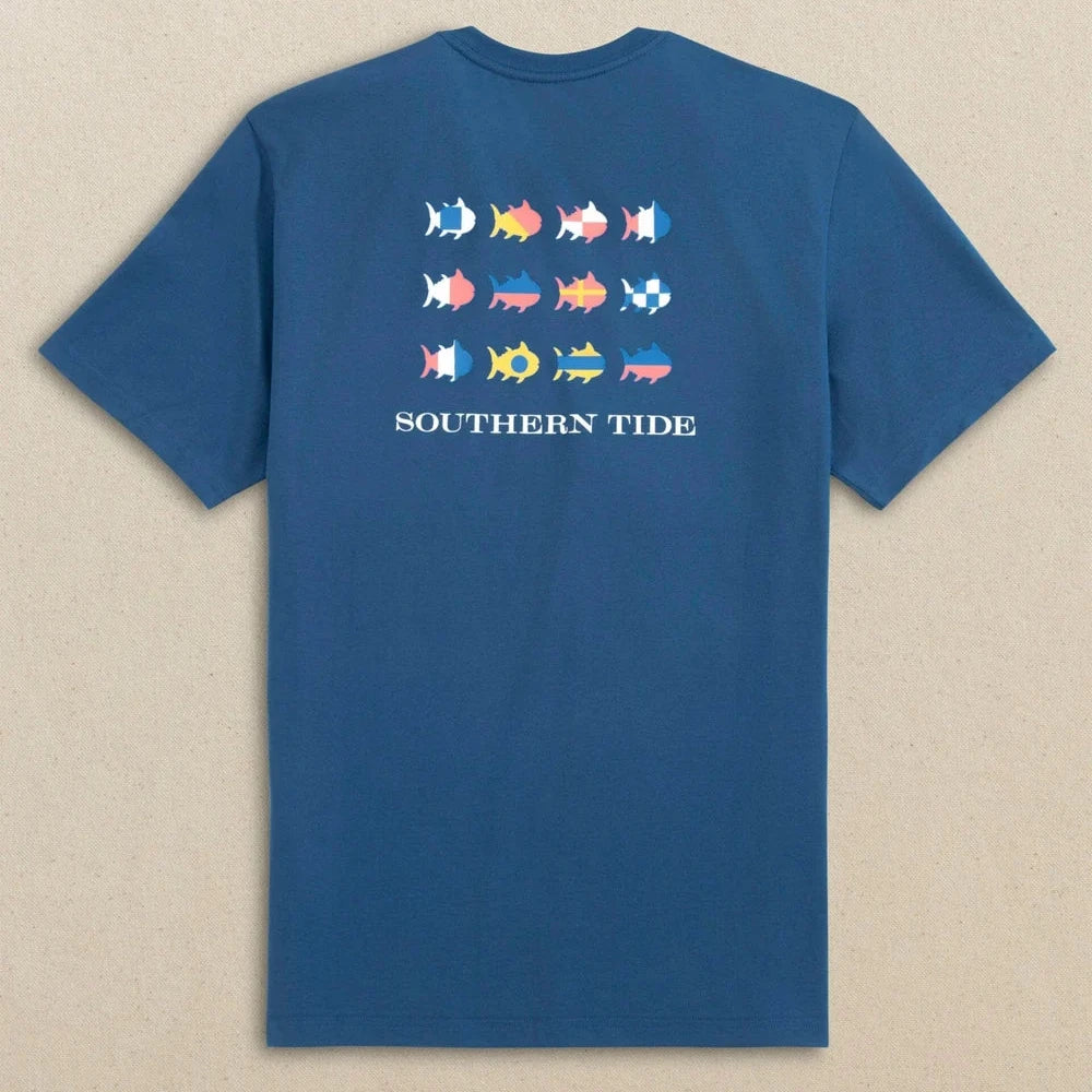 Southern Tide Nautical Flags SS Tee (Nautical Blue)