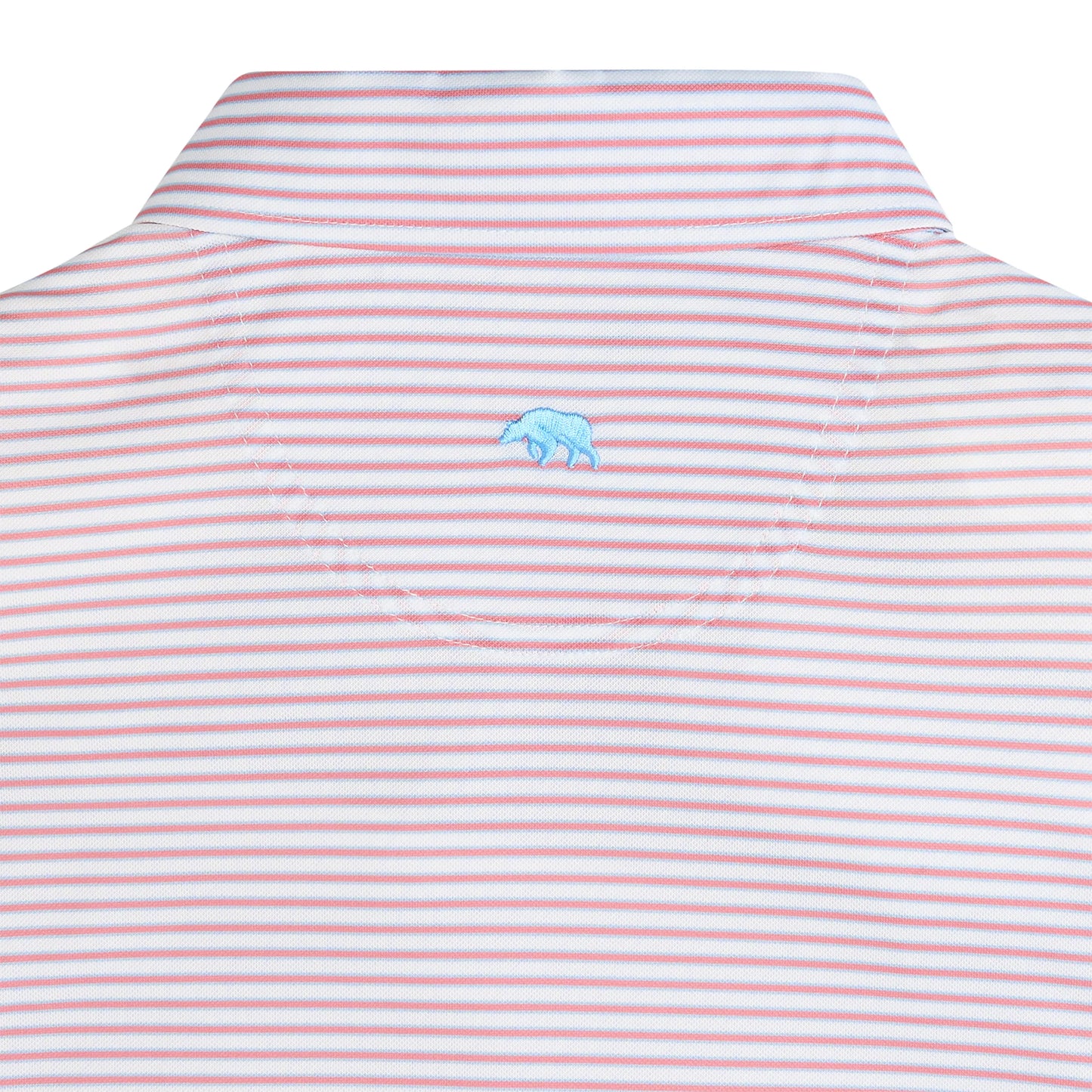 Onward Reserve Guide Stripe Performance Pique Polo - Flamingo Plume