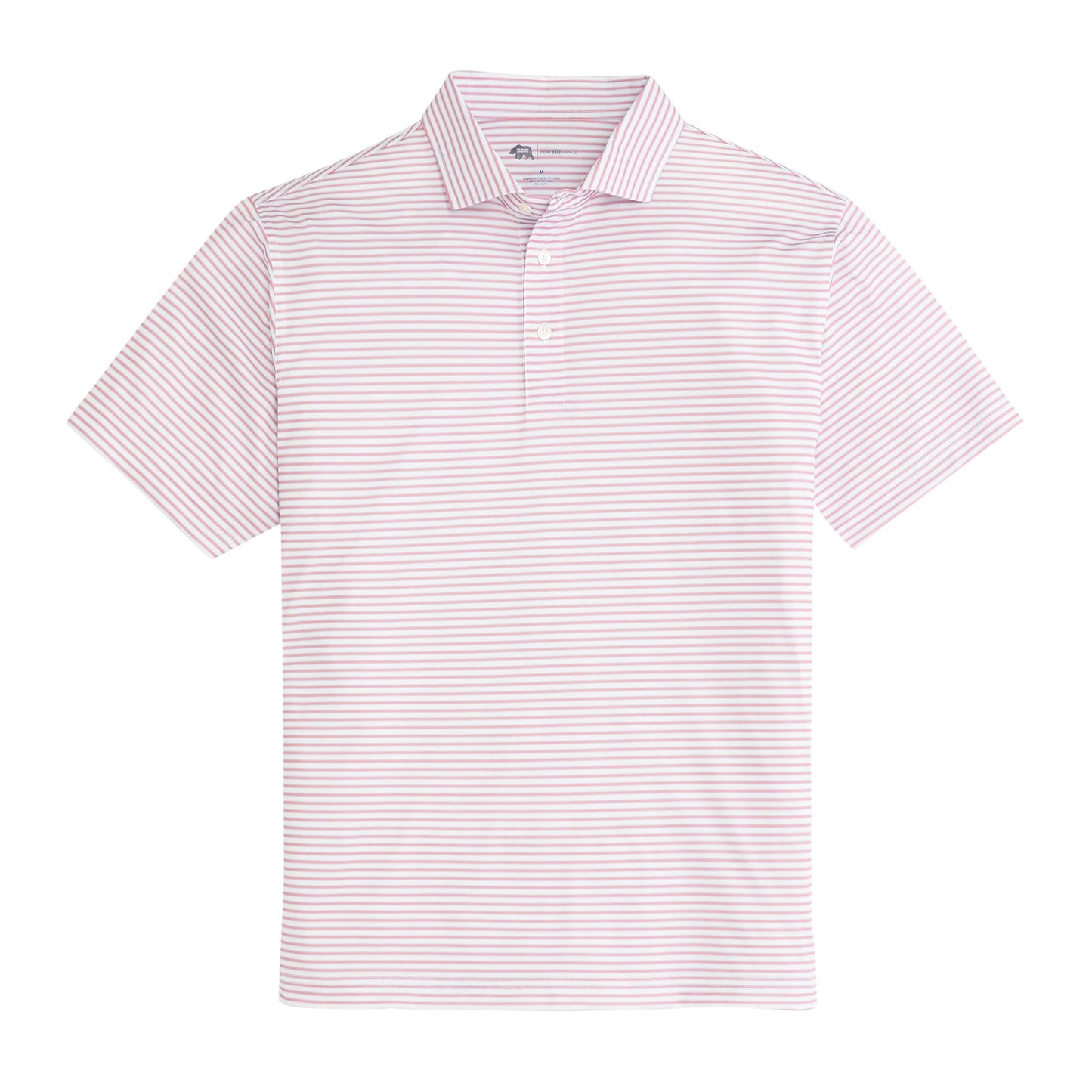 Onward Reserve Guide Stripe Performance Pique Polo - Flamingo Plume