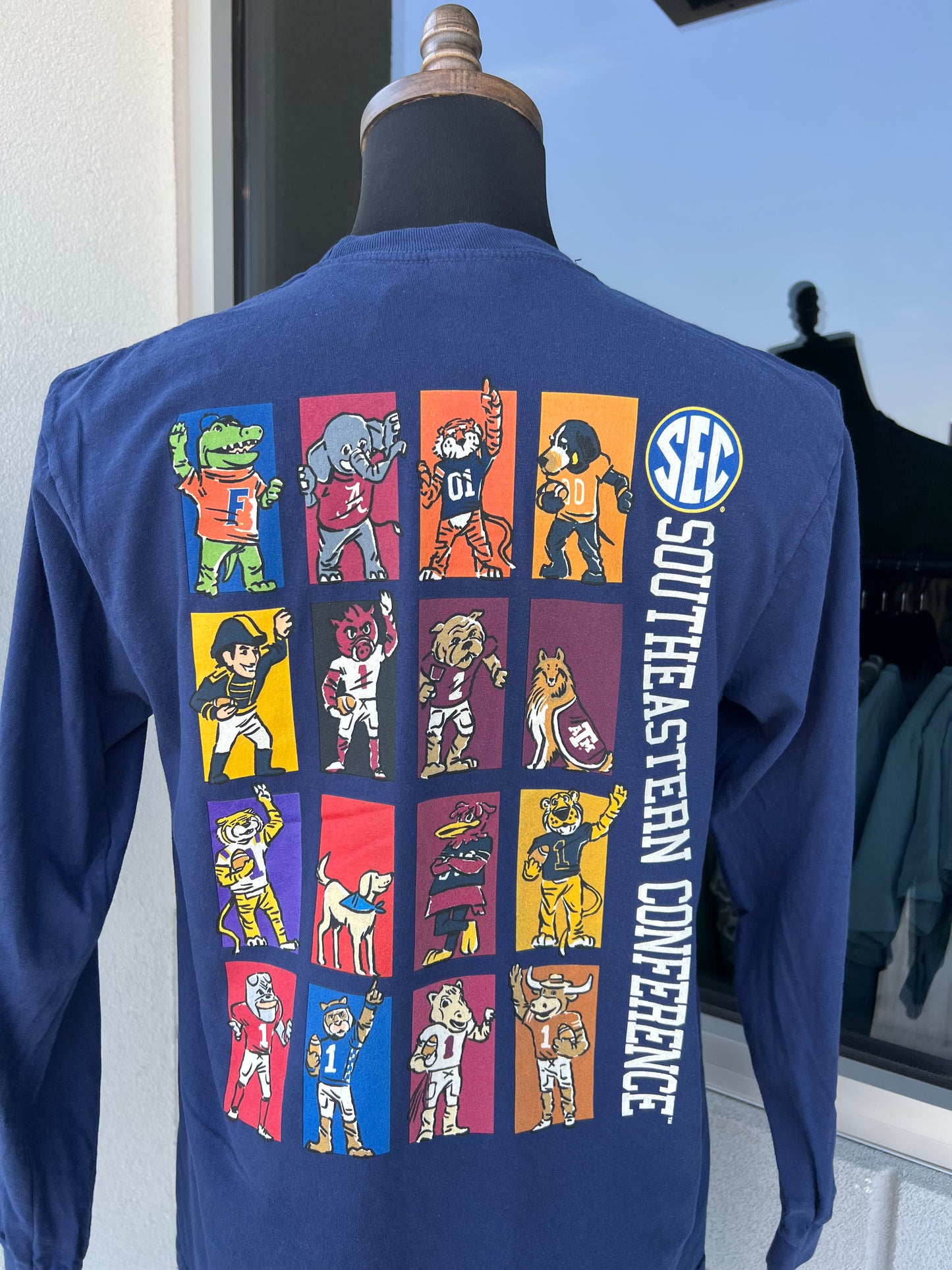 SEC Mascot Squad LS Tee (Navy)