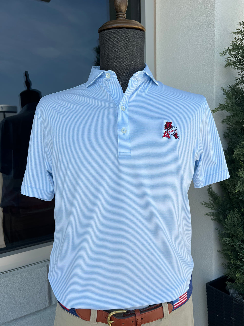 Johnnie-O 'Hog' Leaning on 'A' Vault Logo Lyndonn Polo (Blue)