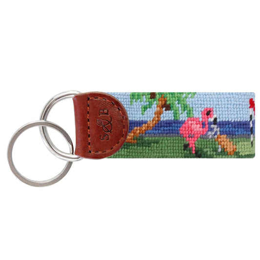 Smathers & Branson Fairway Flamingos Key Fob