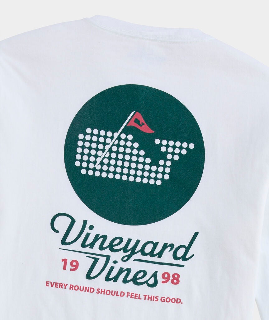 Vineyard Vines Golf Ball Tee Whale Long-Sleeve Pocket Tee - White Cap