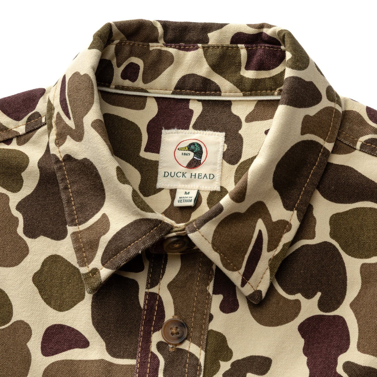 Duck Head Vintage Camo Duck Canvas Jacket - Sandrift Khaki Camo