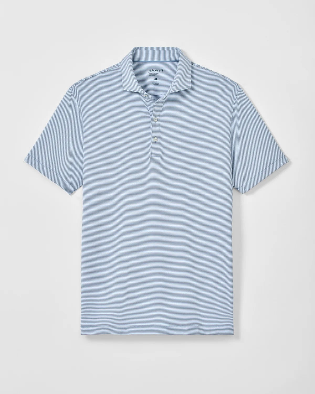 Johnnie-O Performance Jersey Polo- Lyndonn Stripe Carbon Fiber