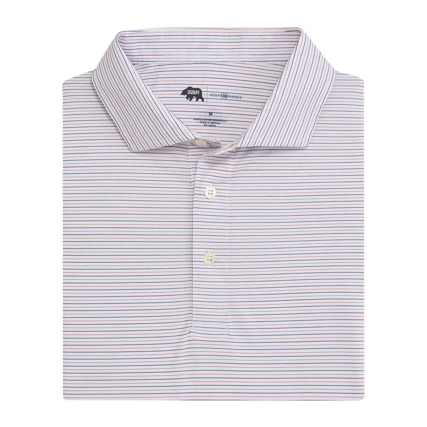 Onward Reserve Tour Stripe Performance Pique Polo - Ensign Blue