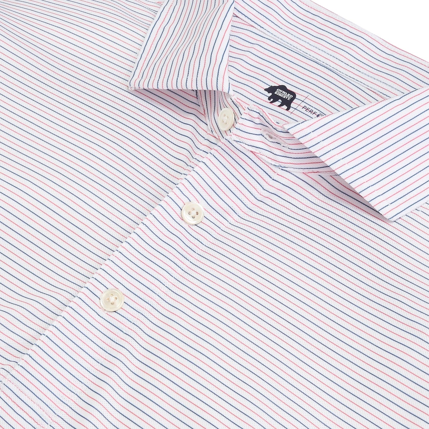 Onward Reserve Tour Stripe Performance Pique Polo - Ensign Blue