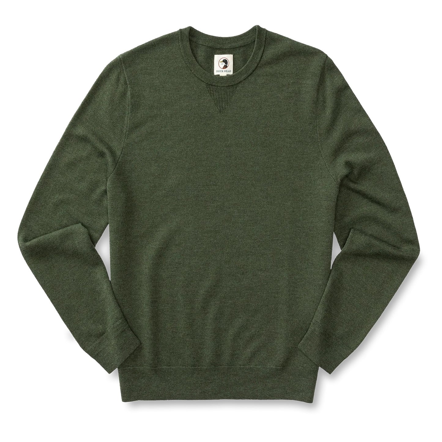 Duck Head Henson Merino Crewneck Sweater (Pine Green Heather)