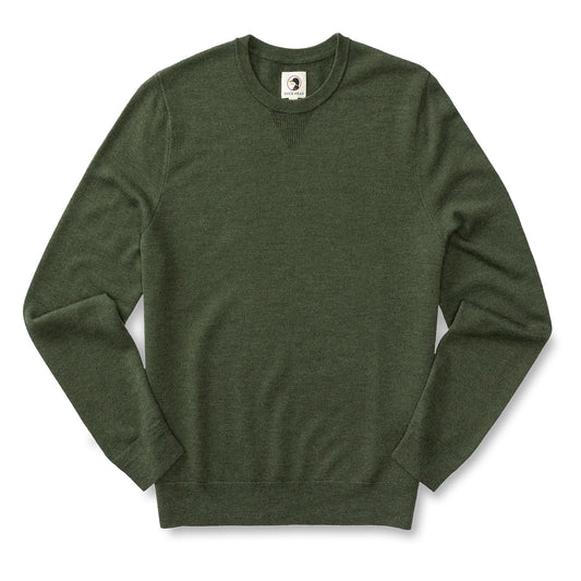 Duck Head Henson Merino Crewneck Sweater (Pine Green Heather)