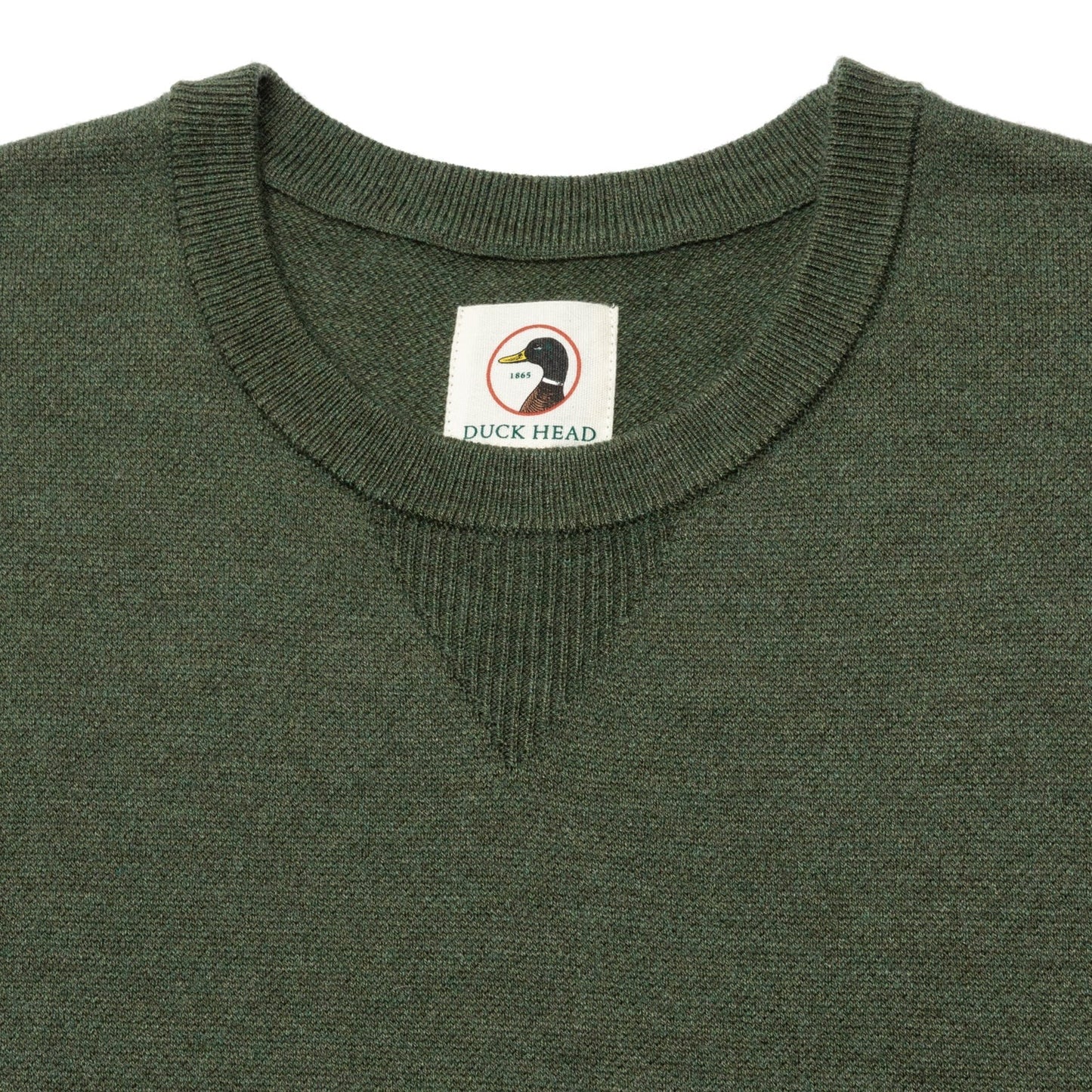 Duck Head Henson Merino Crewneck Sweater (Pine Green Heather)