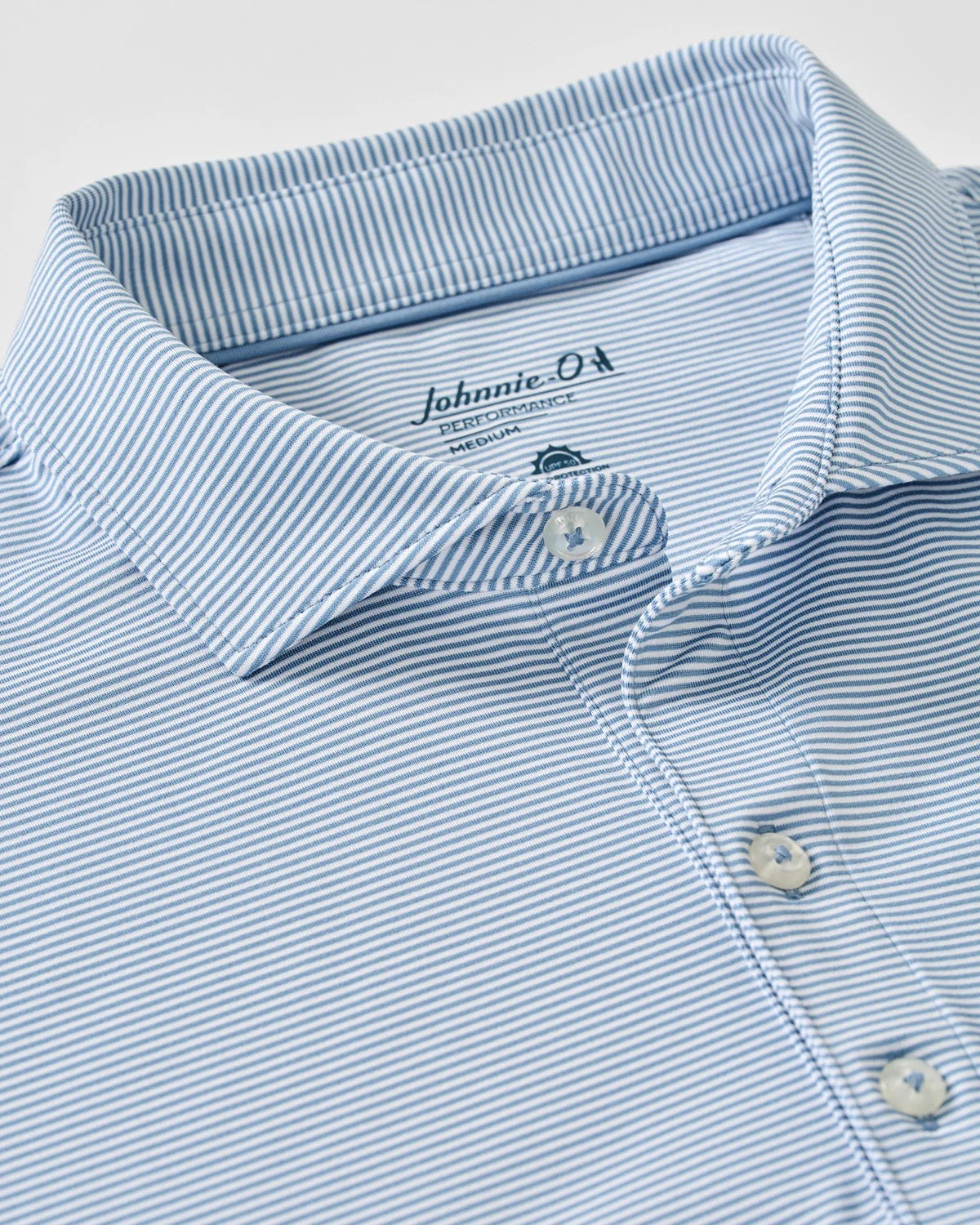 Johnnie-O Performance Jersey Polo- Lyndonn Stripe Carbon Fiber
