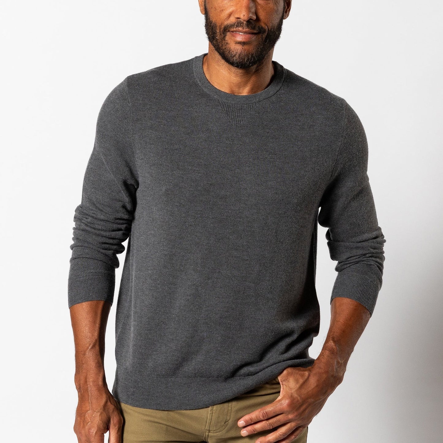 Duck Head Henson Merino Crewneck Sweater (Brushed Nickel)