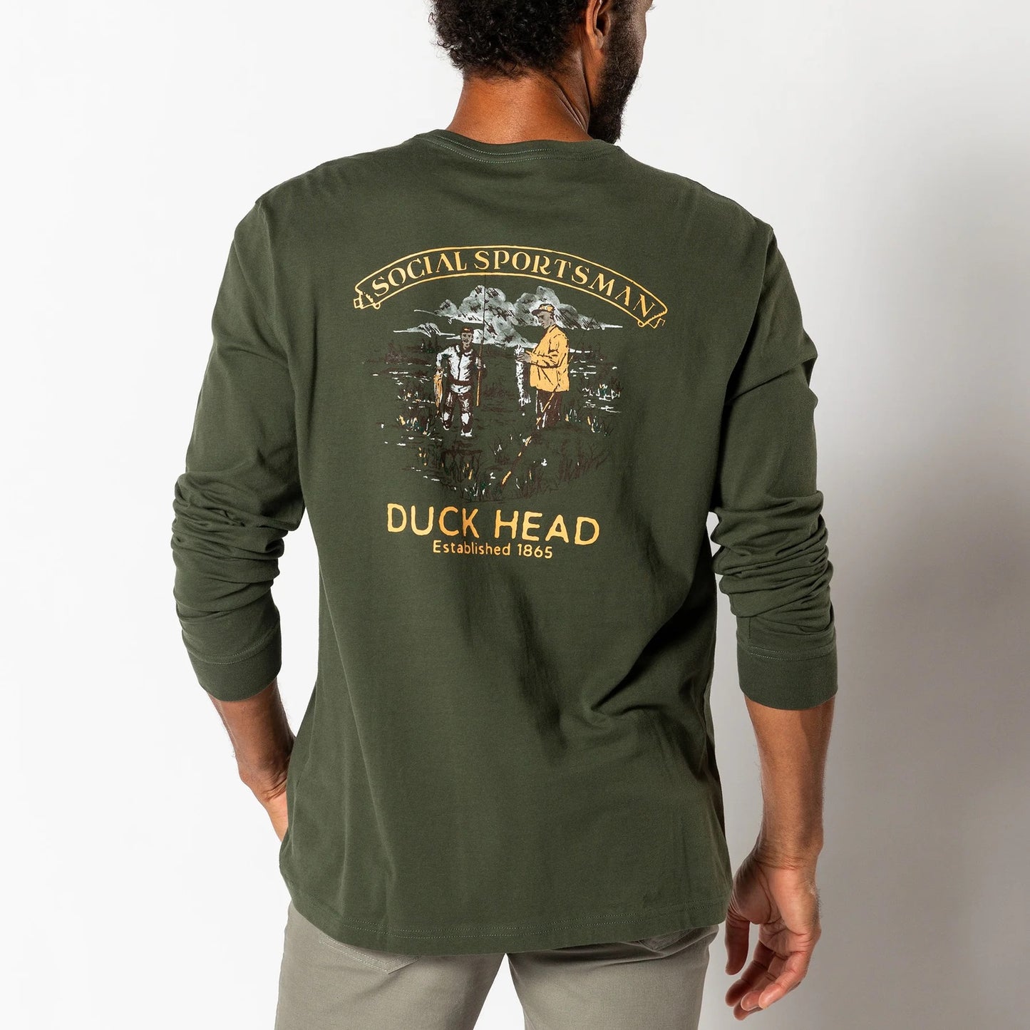 Duck Head Fisherman's Folklore T-Shirt (Deep Olive)