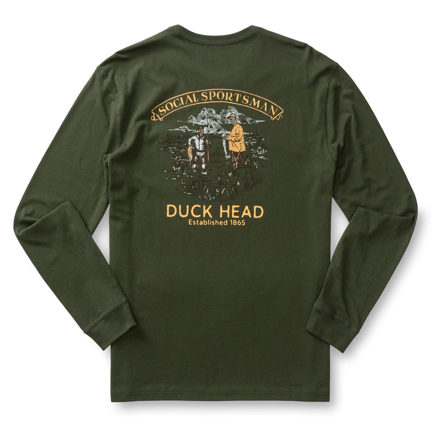 Duck Head Fisherman's Folklore T-Shirt (Deep Olive)