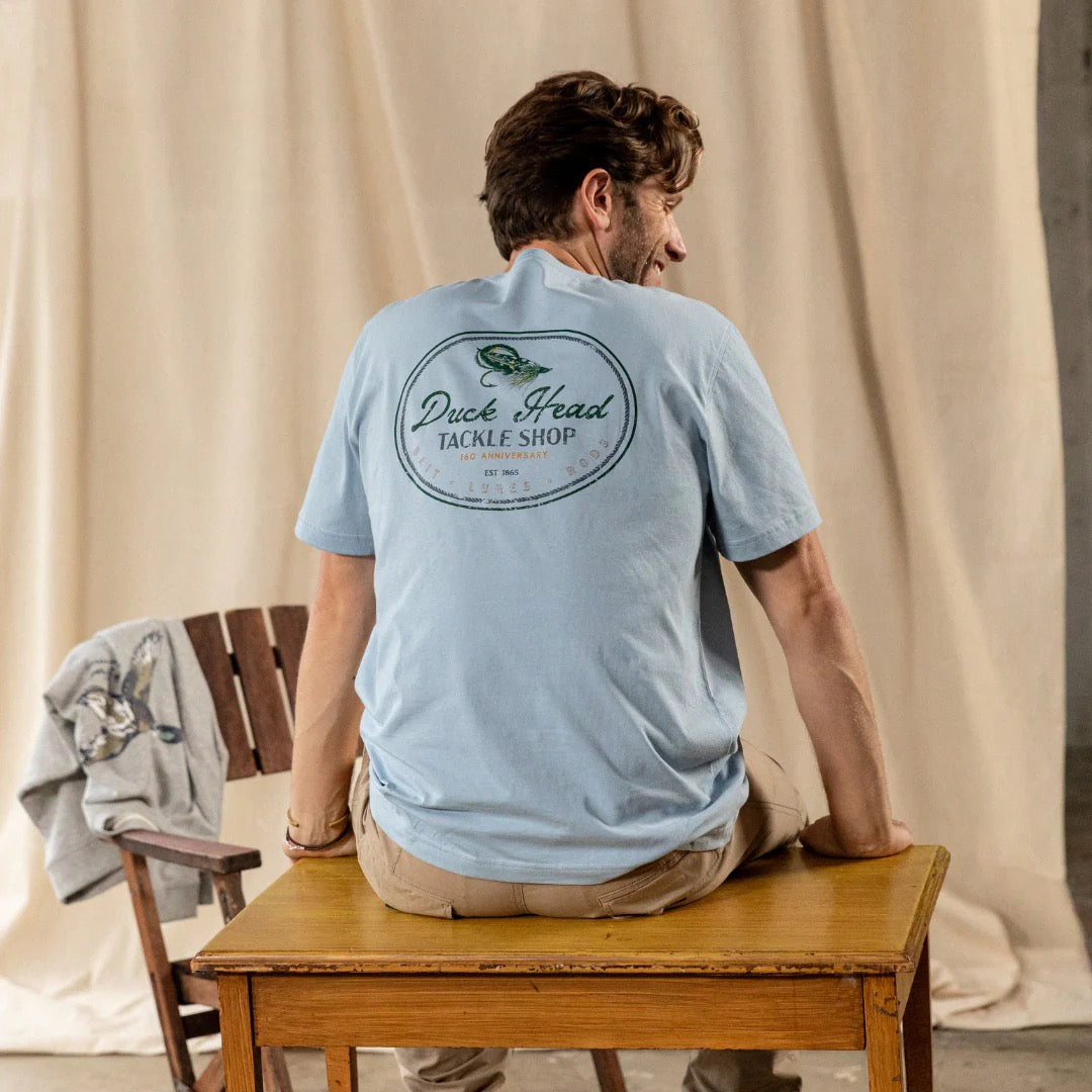 Duck Head Tackle Shop T-Shirt (Blue Fog)