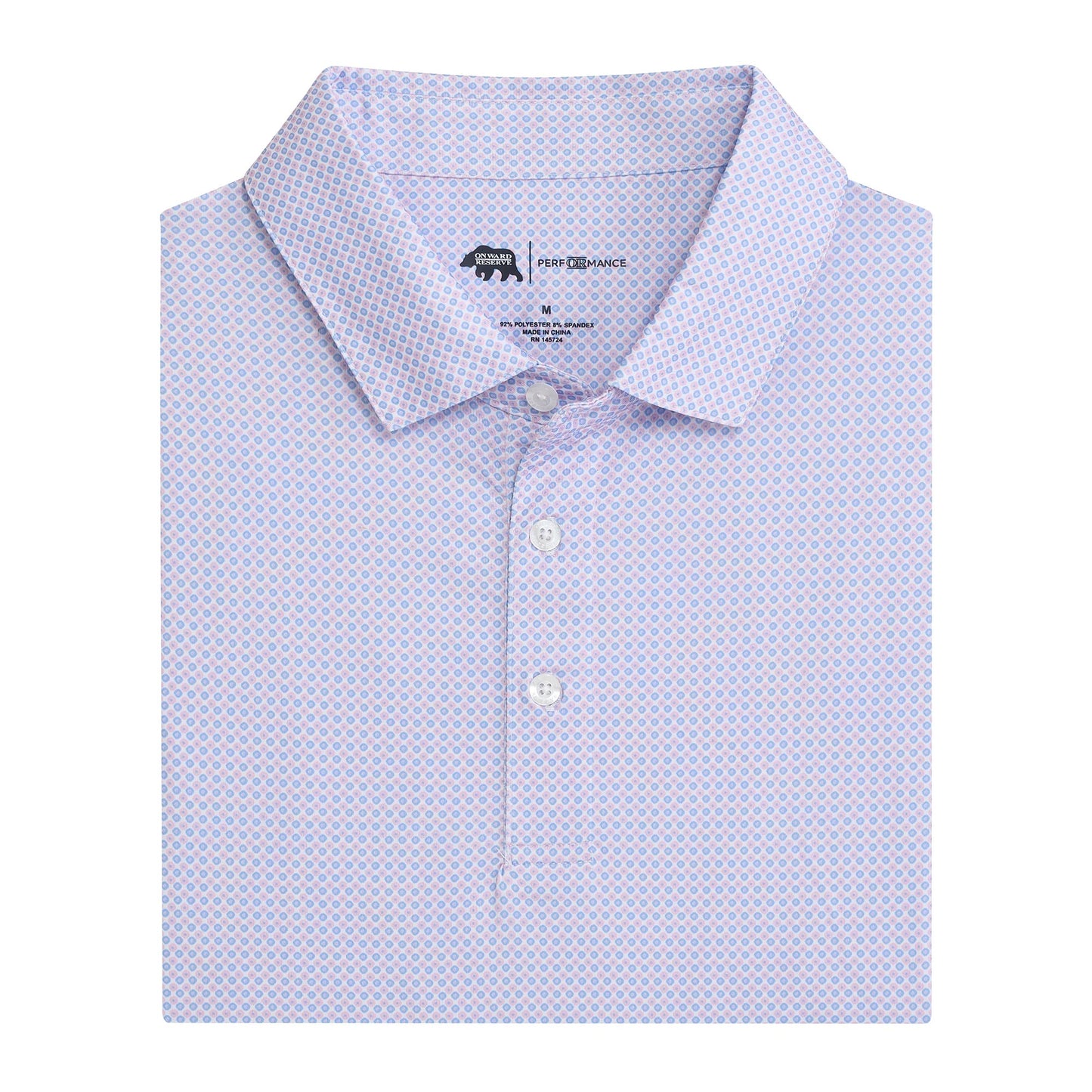 Onward Reserve League Printed Performance Polo - Azurine