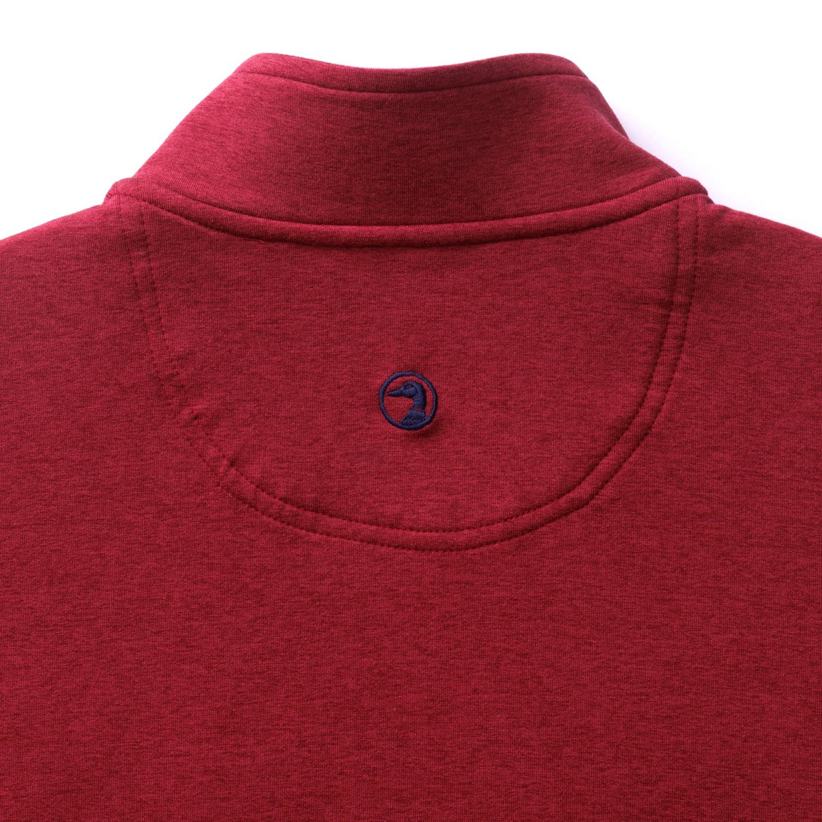 Duck Head Long Drive Performance 1/4 Zip Pullover - Deep Red Heather