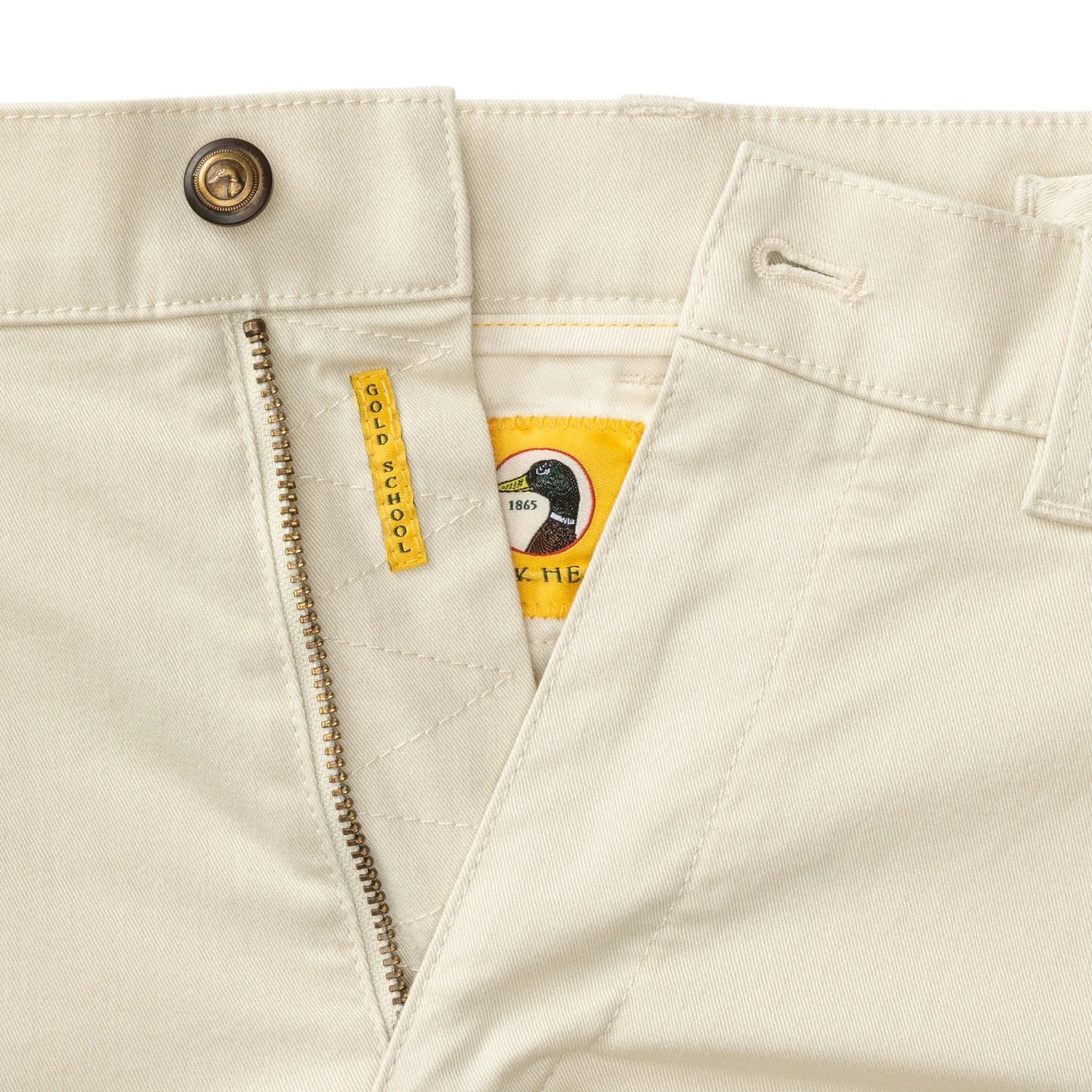 Duck Head Classic Fit Gold School Chino - Stone (Gold Patch)