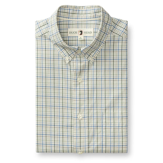 Duck Head Cotton Twill Sport Shirt- Cooper (Lake Blue)