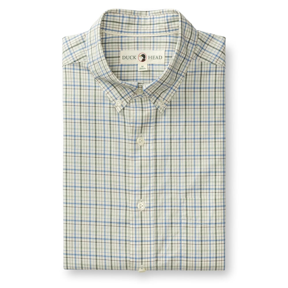 Duck Head Cotton Twill Sport Shirt- Cooper (Lake Blue)