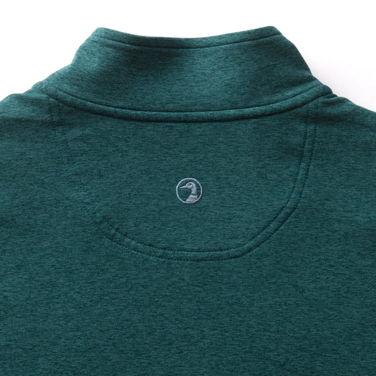 Duck Head Long Drive Performance 1/4 Zip Pullover - Midnight Teal Heather