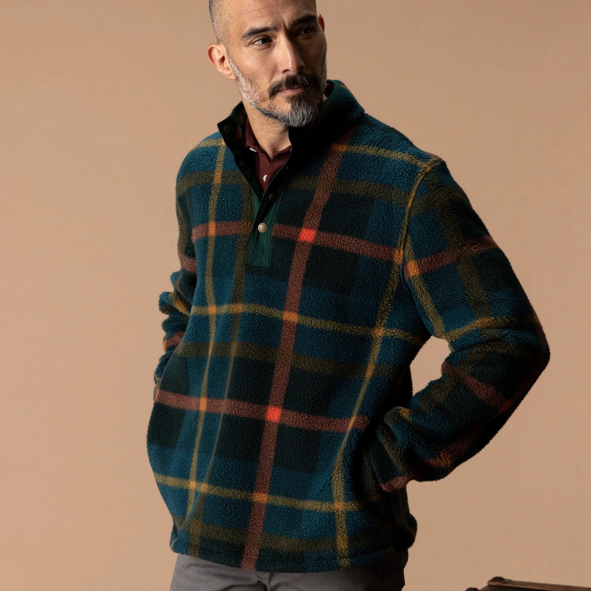 Duck Head Pineview Fleece 1/4 Snap Pullover - Pine Grove