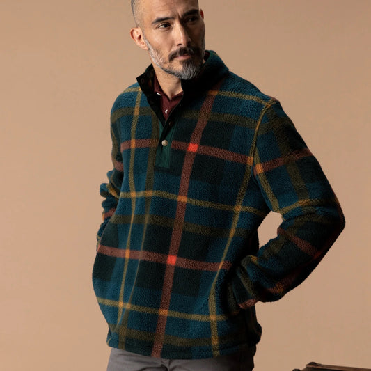 Duck Head Pineview Fleece 1/4 Snap Pullover - Pine Grove