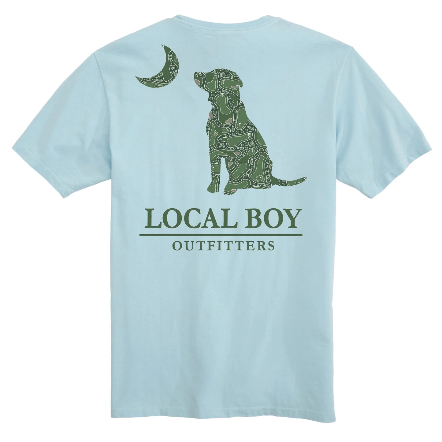 Local Boy Par 3 Dog & Moon SS Tee - Chambray