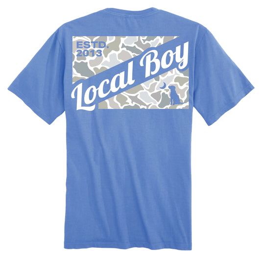 Local Boy Camo Flag Saltwater SS Tee - Marina