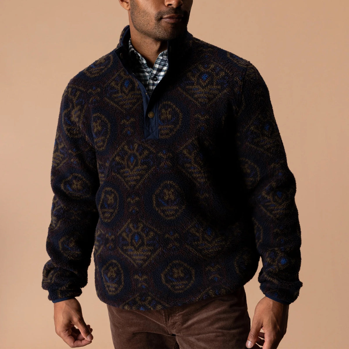 Duck Head Pineview Fleece 1/4 Snap Pullover - Deep Navy
