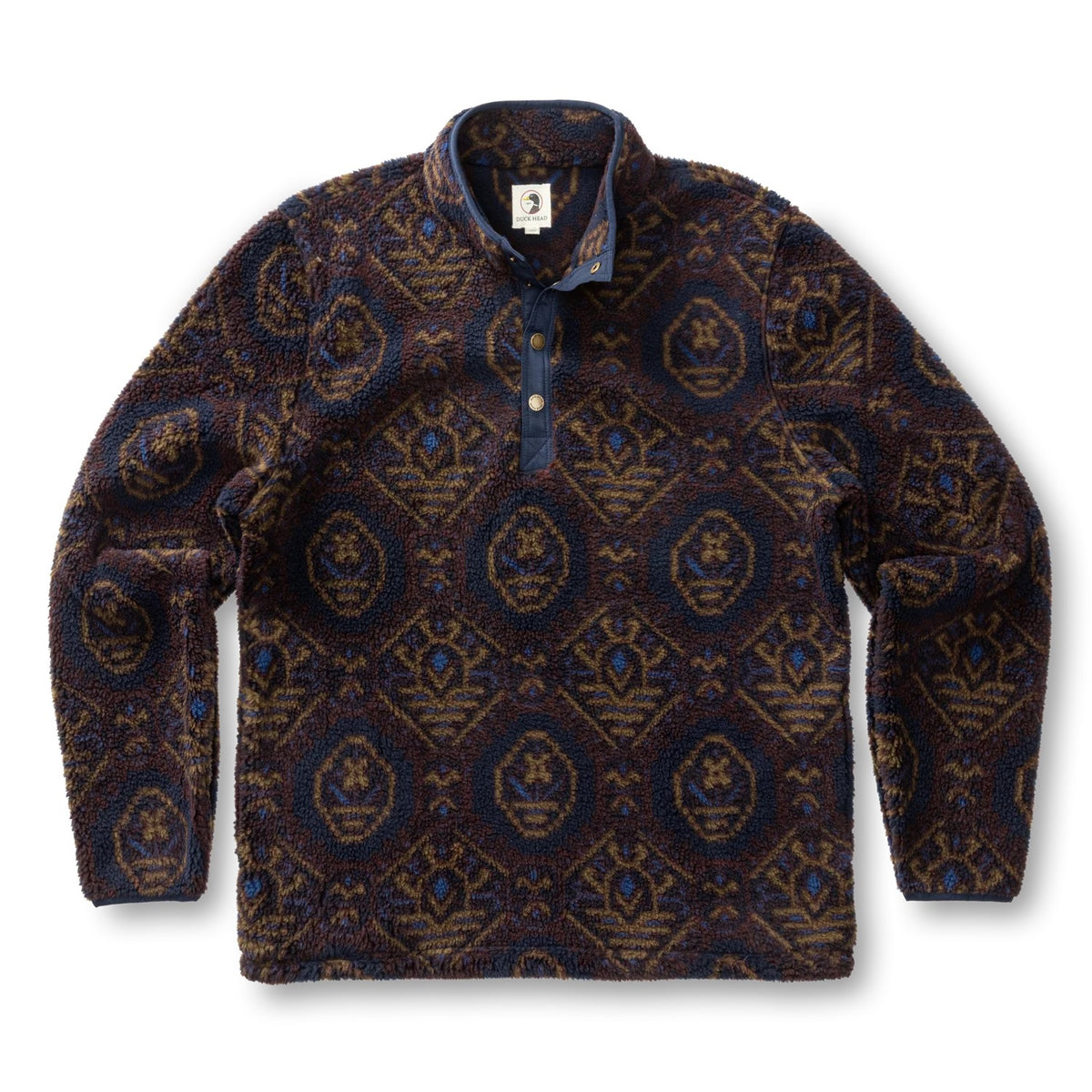 Duck Head Pineview Fleece 1/4 Snap Pullover - Deep Navy