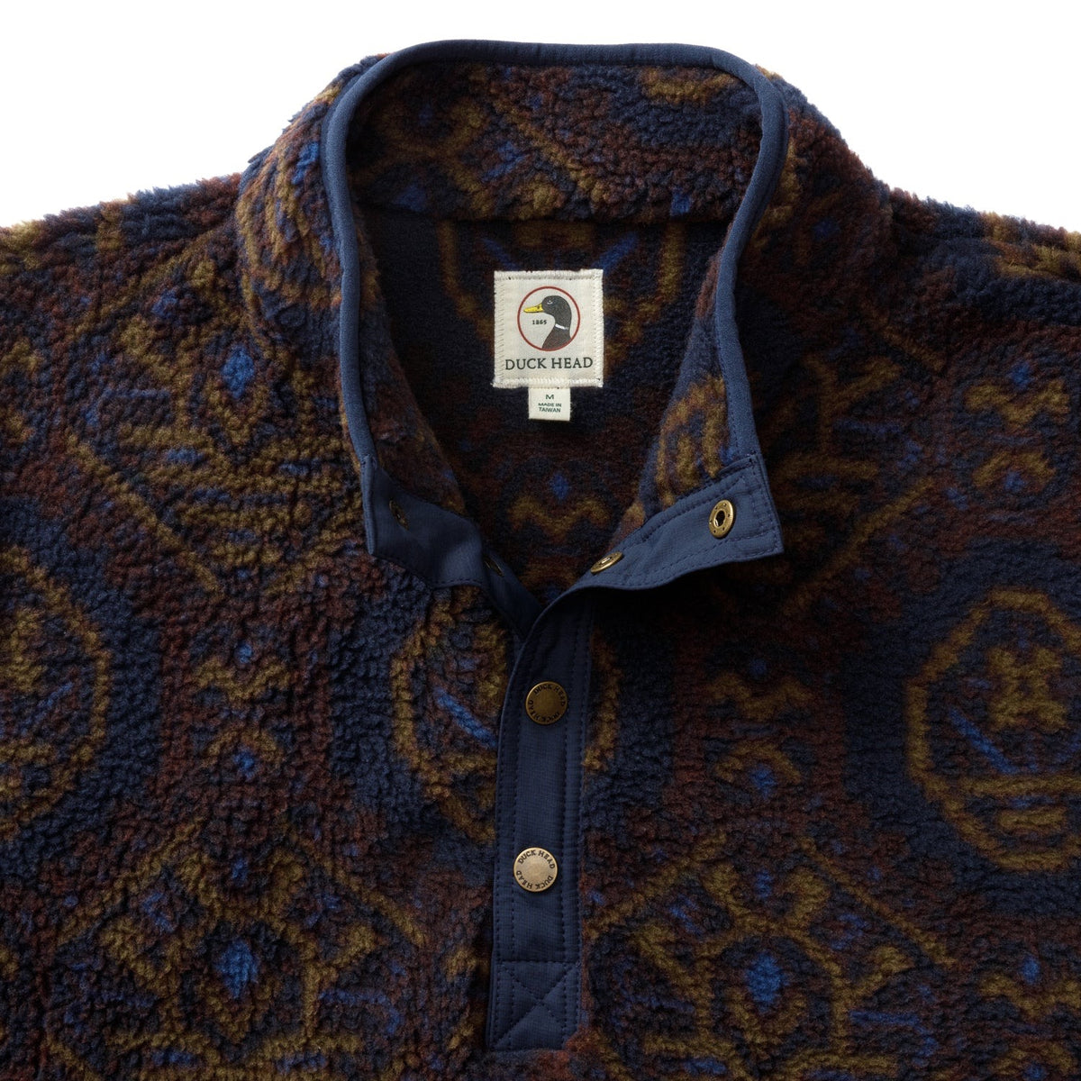 Duck Head Pineview Fleece 1/4 Snap Pullover - Deep Navy